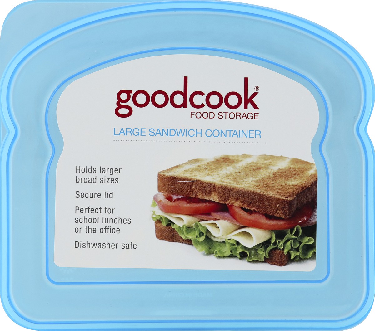 slide 5 of 6, Good Cook Food Storage, Sandwich Container, Large, 1 Each, 1 ct