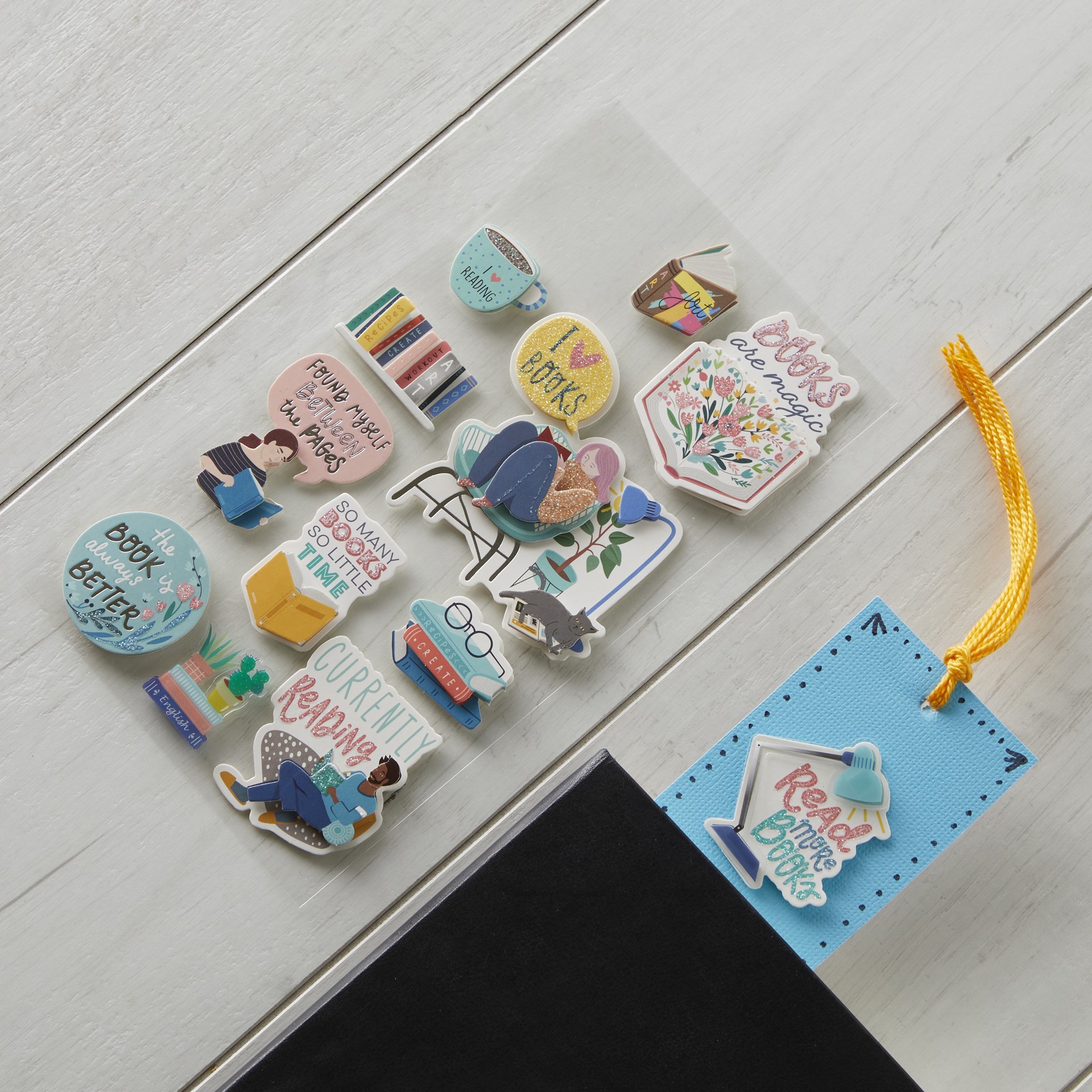 slide 5 of 7, Reading Dimensional Stickers By Recollections, 3.875 in x 7 in