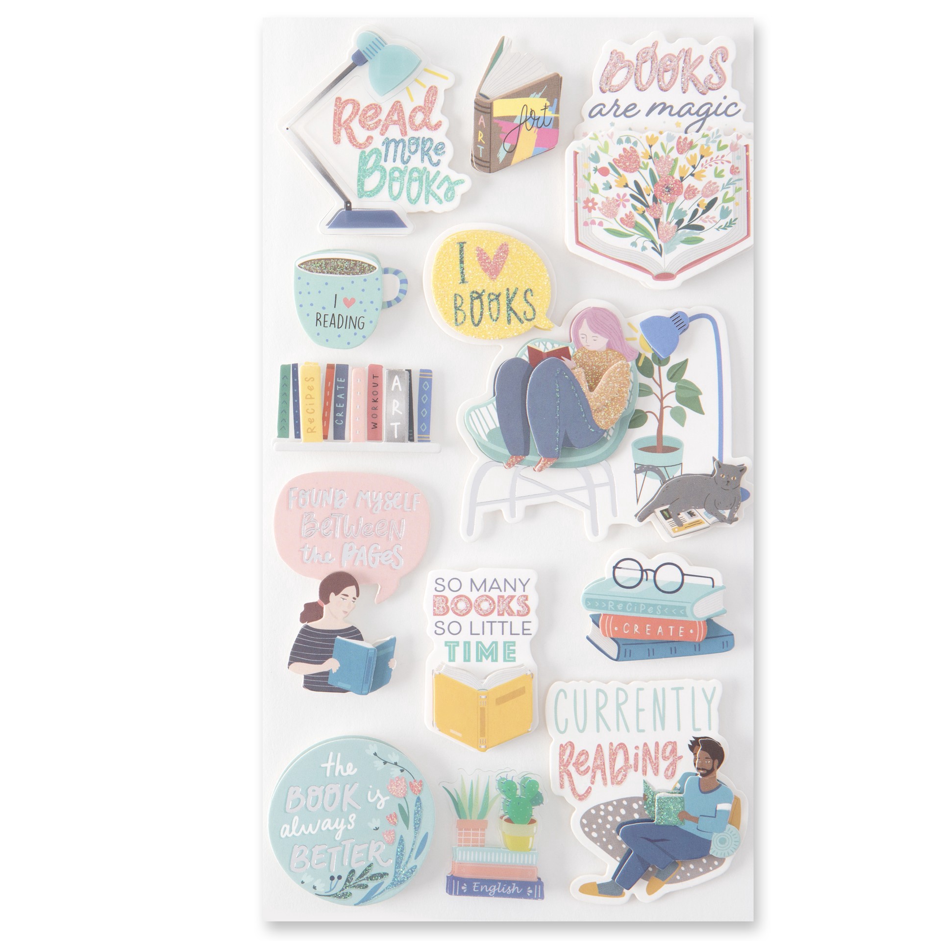 slide 3 of 7, Reading Dimensional Stickers By Recollections, 3.875 in x 7 in