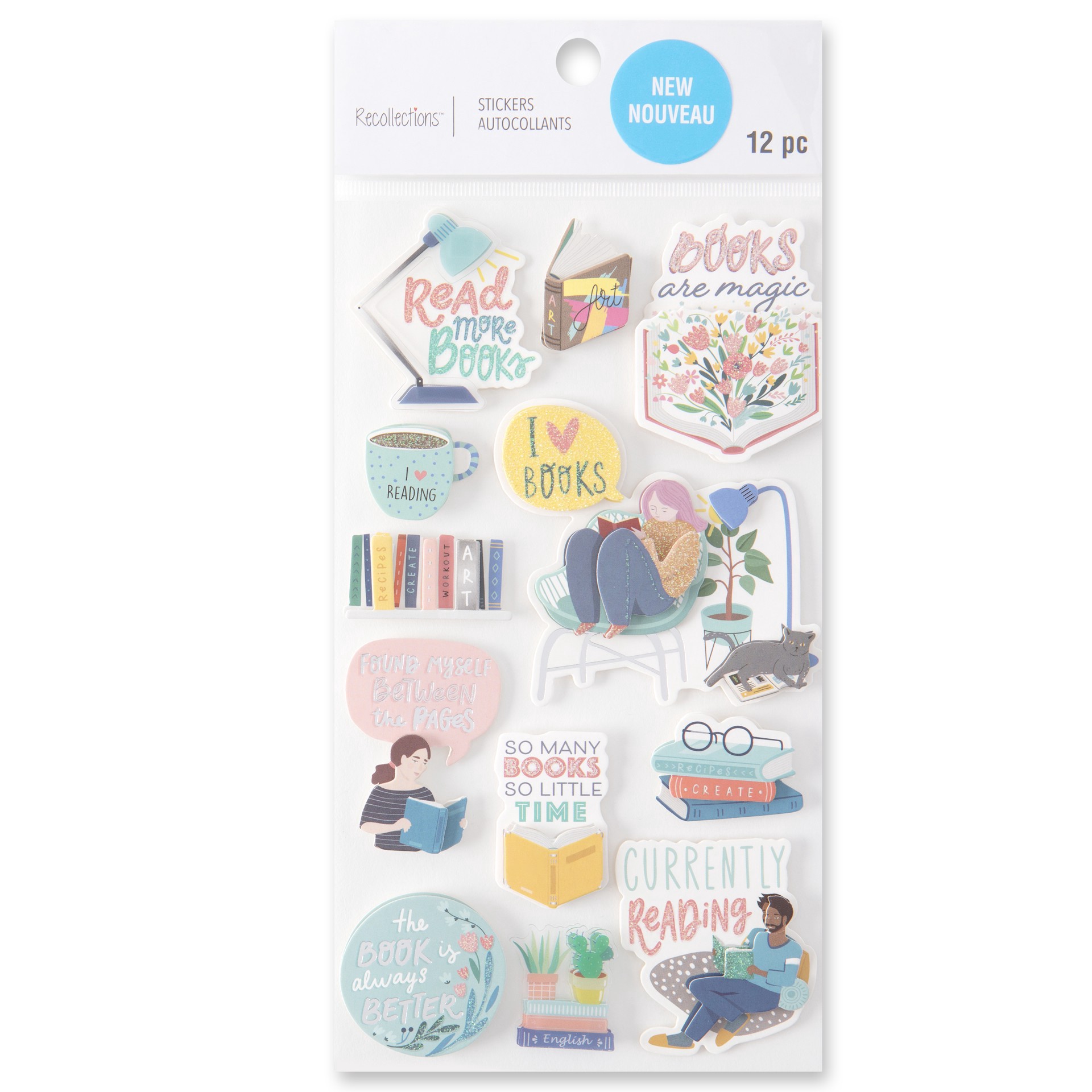 slide 2 of 7, Reading Dimensional Stickers By Recollections, 3.875 in x 7 in