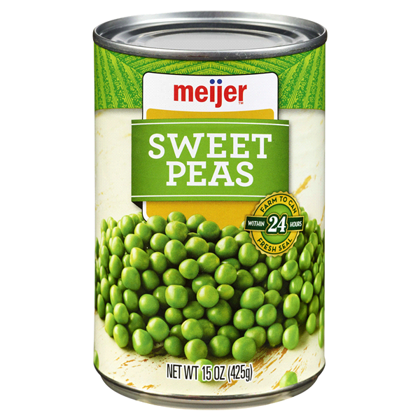 slide 1 of 2, Meijer Peas Sweet, 15 oz