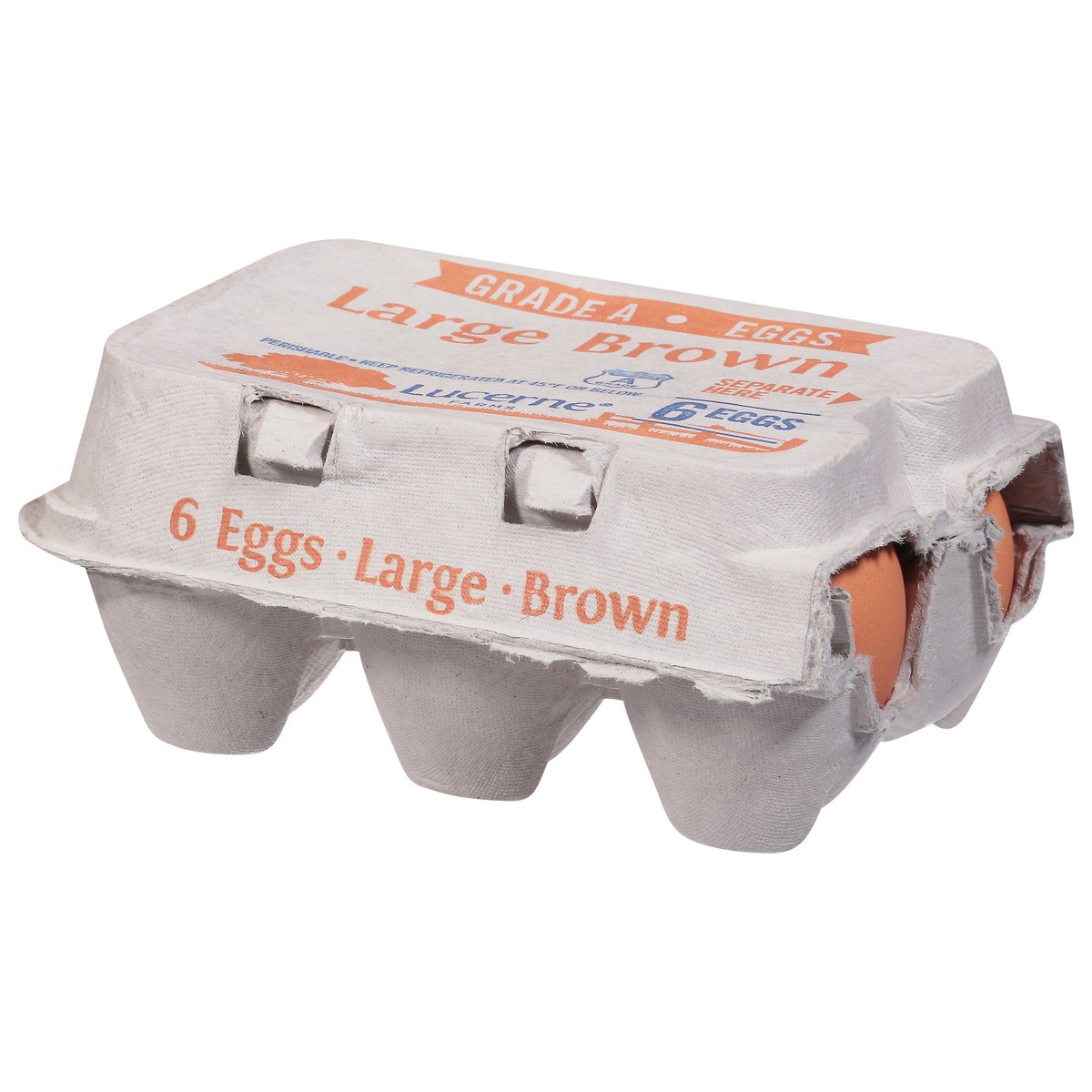 slide 9 of 11, Lucerne Dairy Farms Farms Large Brown Eggs, 6 ct