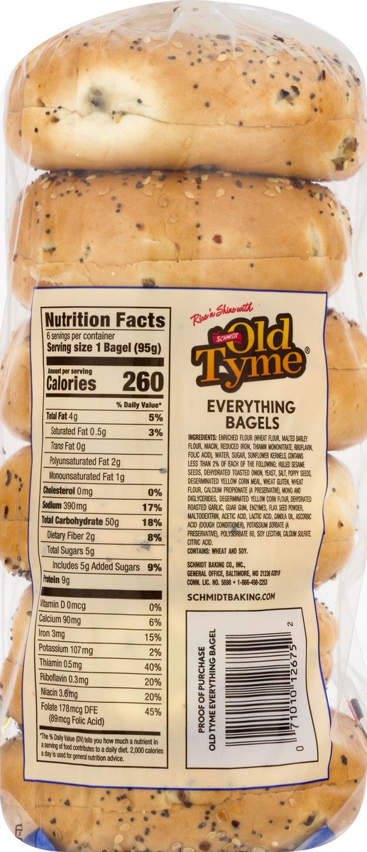 slide 6 of 8, Schmidt's Old Tyme Bagels, Everything, 20 oz