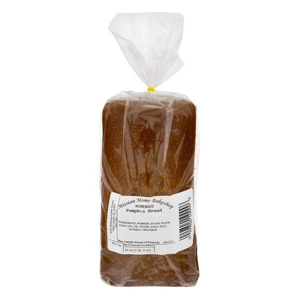slide 1 of 1, Mission Home Bakeshop Pumpkin Bread, 16 oz