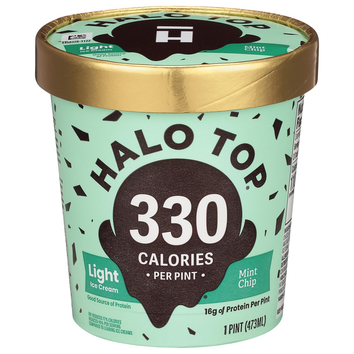 slide 1 of 2, Halo Top Mint Chip Light Ice Cream, 16 fl oz Pint, 1 pint