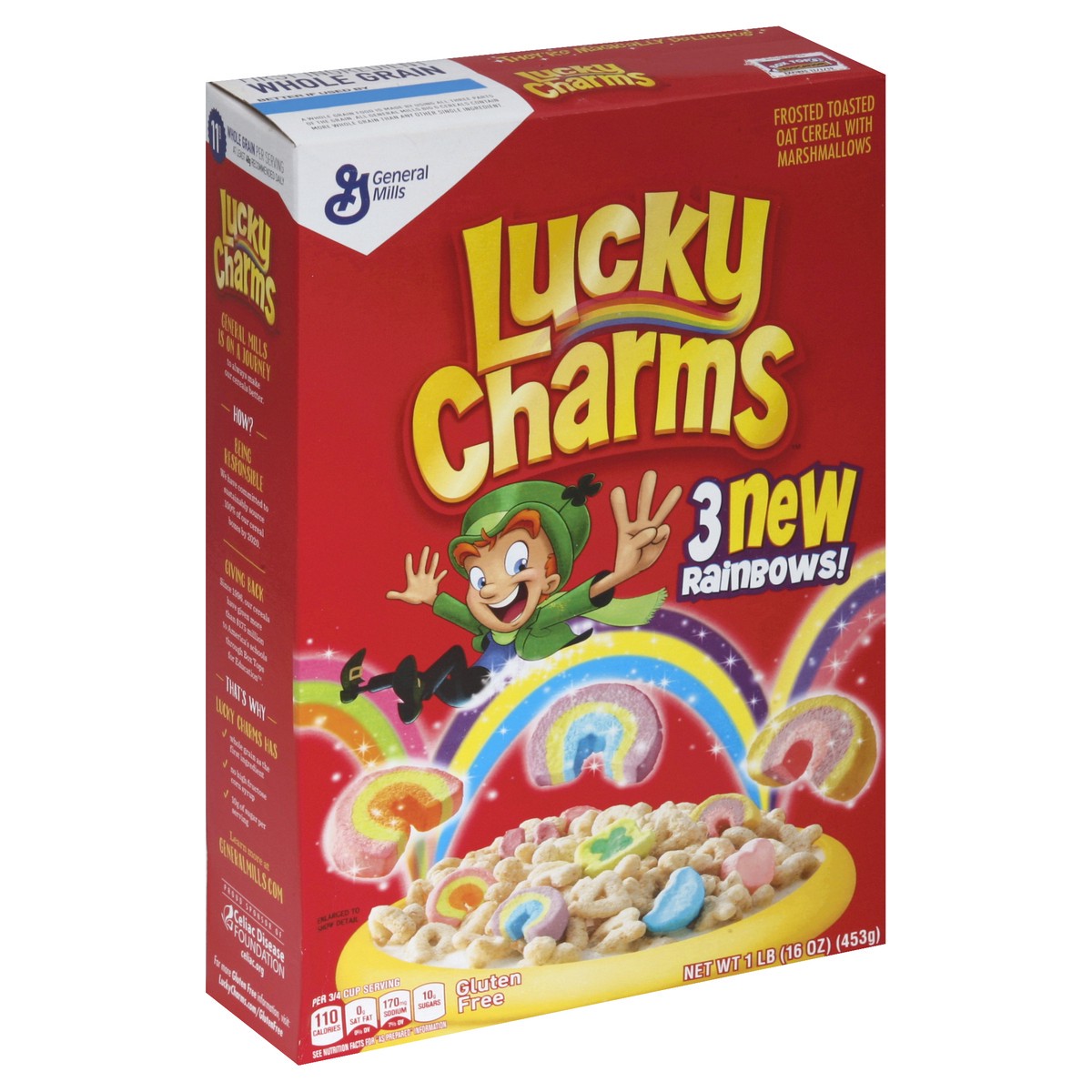 slide 7 of 8, Lucky Charms Cereal 16 oz, 16 oz