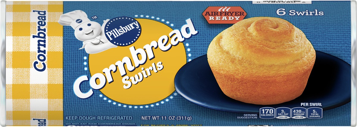 slide 8 of 11, Pillsbury Cornbread Swirls, 6 ct., 11 oz., 6 ct