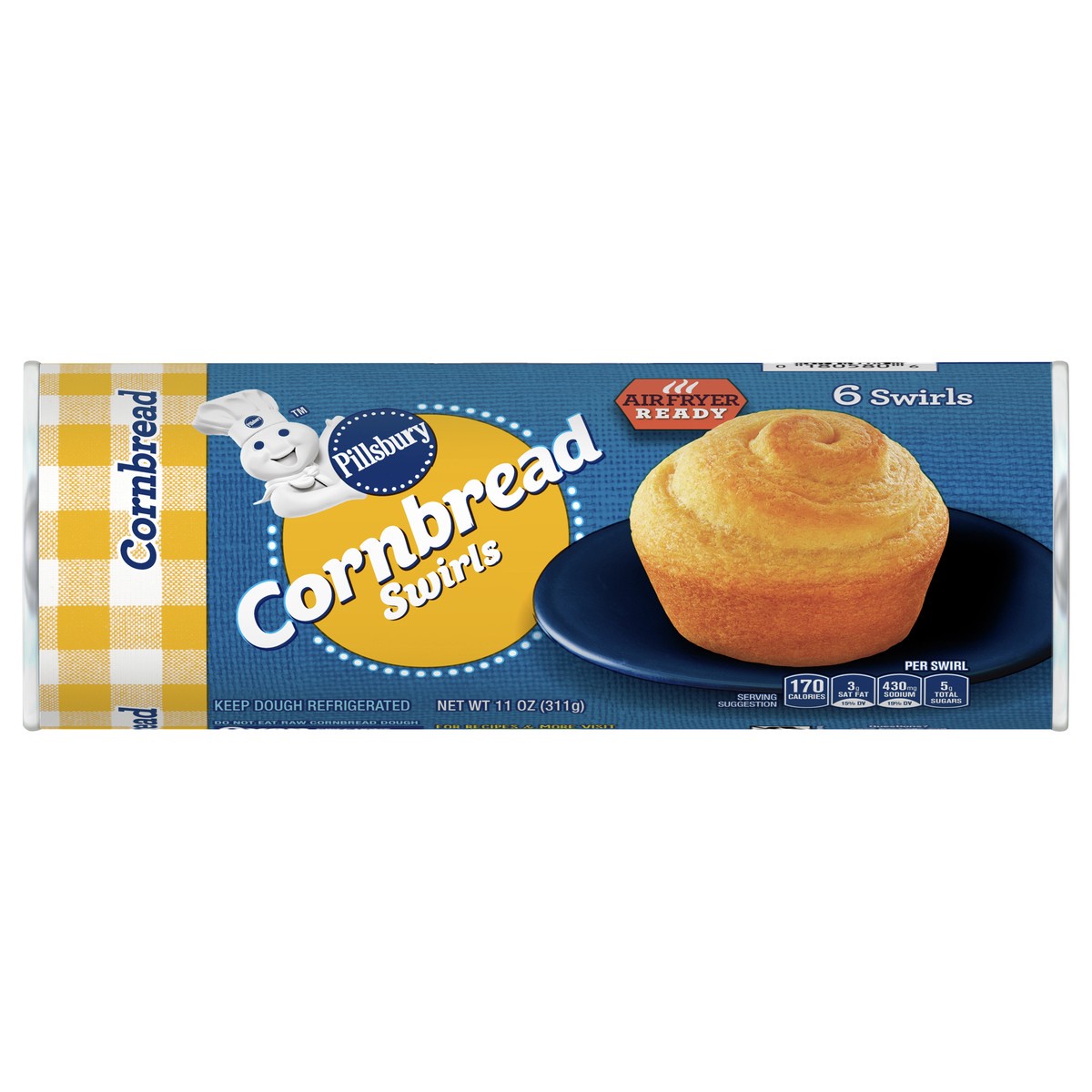 slide 10 of 11, Pillsbury Cornbread Swirls, 6 ct., 11 oz., 6 ct