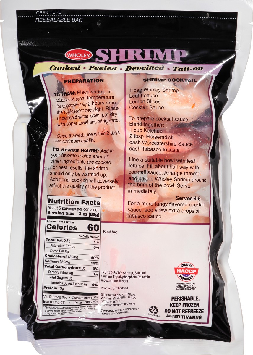 slide 2 of 12, Cooked Shrimp 8/12 Ct Extra Colossal Tail-On Peeled & Deveined 1 Lb Bag, 16 oz