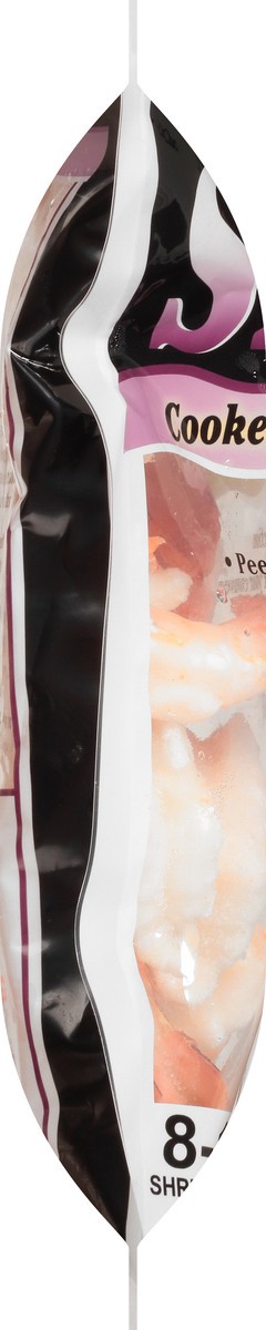 slide 6 of 12, Cooked Shrimp 8/12 Ct Extra Colossal Tail-On Peeled & Deveined 1 Lb Bag, 16 oz