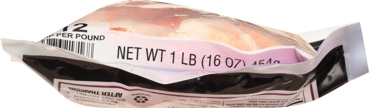 slide 9 of 12, Cooked Shrimp 8/12 Ct Extra Colossal Tail-On Peeled & Deveined 1 Lb Bag, 16 oz