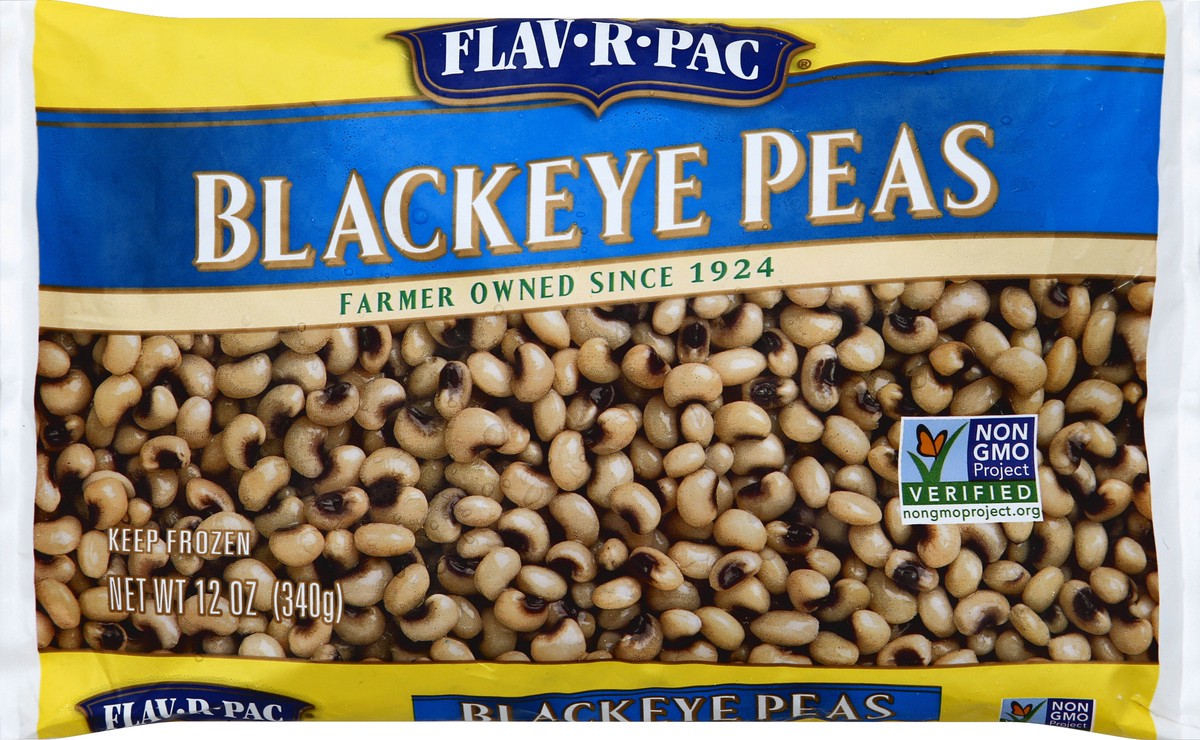 slide 3 of 6, Flav-R-Pac Blackeye Peas 12 oz, 12 oz