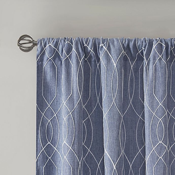 slide 2 of 5, SALT Clancy 108-Inch Rod Pocket Room Darkening Window Curtain Panels - Indigo, 2 ct