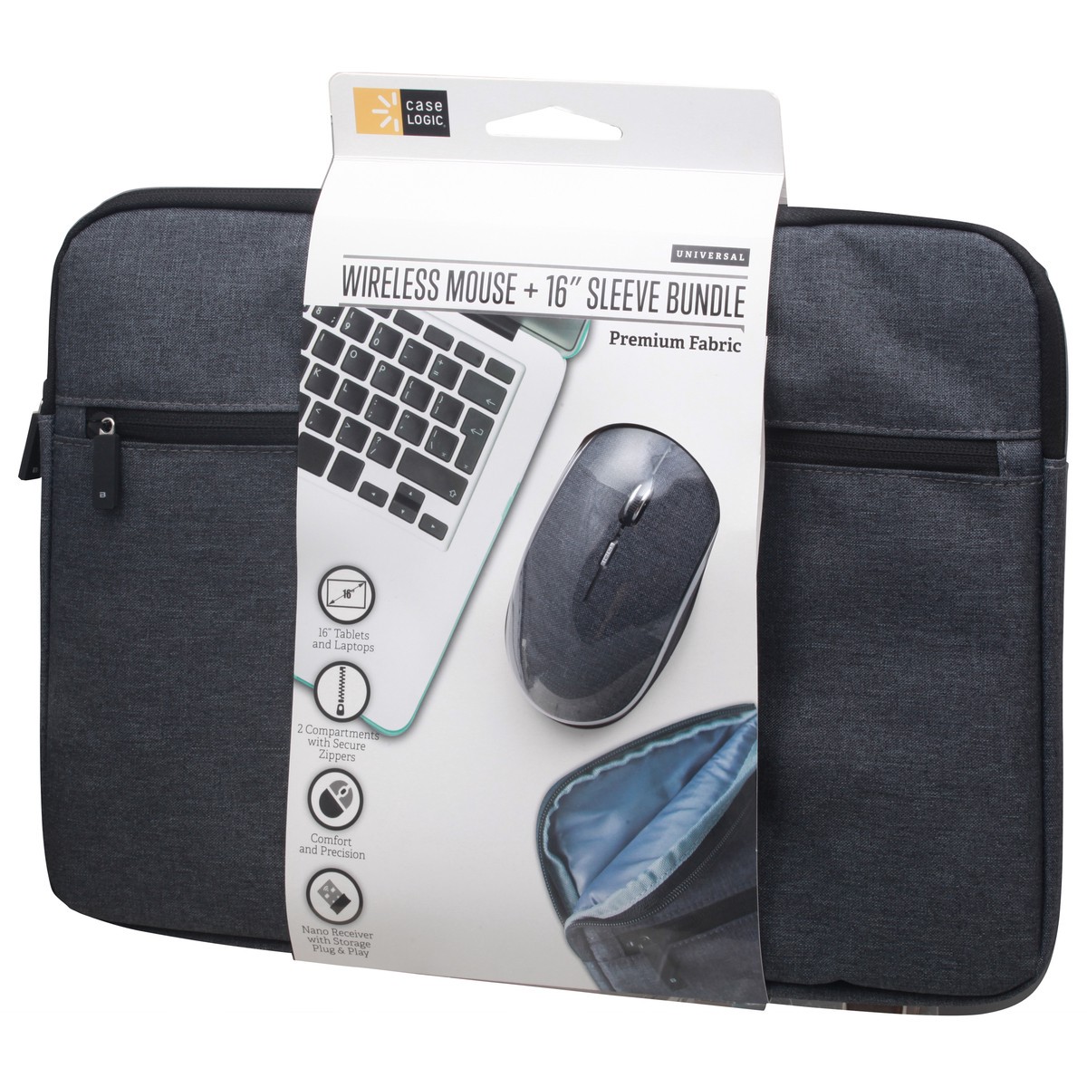 slide 8 of 9, Case Logic Wireless Mouse + 16 Inch Sleeve Bundle 1 ea, 1 ct