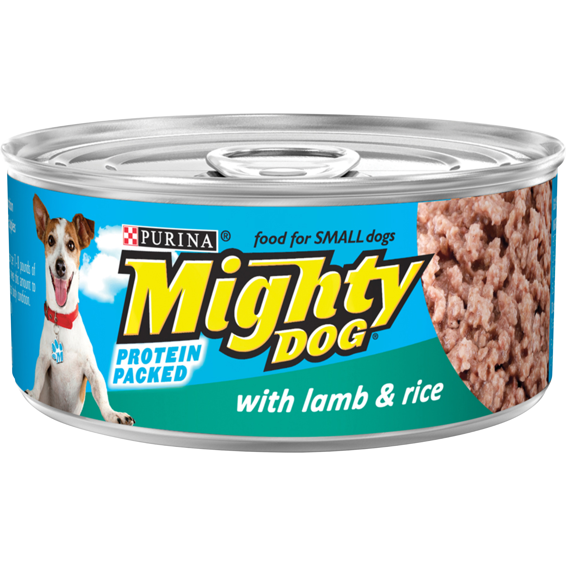 slide 1 of 1, Purina Mighty Dog Small Breed Wet Dog Food, Lamb & Rice Pull-Top Can, 6.04 oz