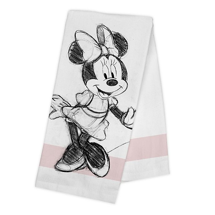 slide 1 of 1, Disney Minnie Mouse Kitchen Towel - Pink Stripe, 1 ct