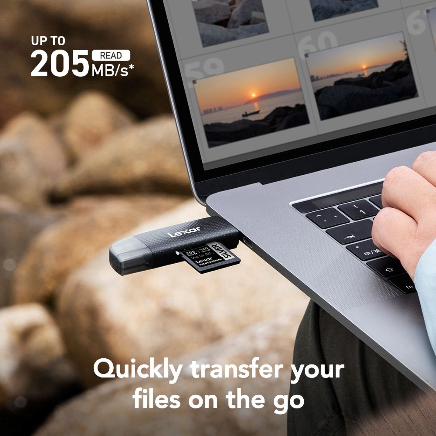 slide 4 of 4, Non Brand Lexar Dual-Slot Usb-A/c Reader, 1 ct