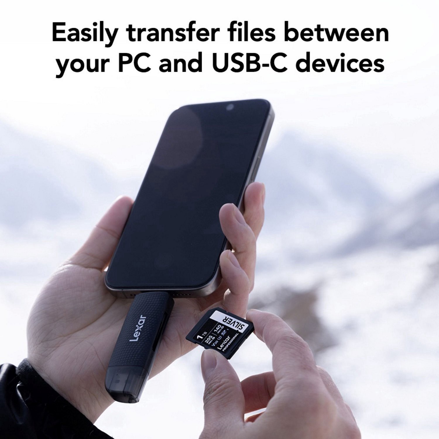 slide 3 of 4, Non Brand Lexar Dual-Slot Usb-A/c Reader, 1 ct