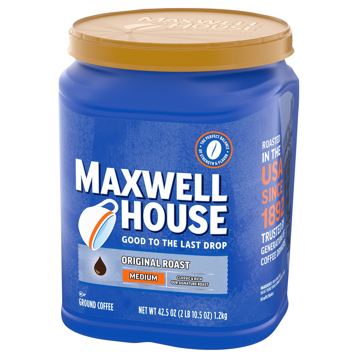 slide 2 of 9, Maxwell House Medium Roast Original Roast Ground Coffee- 42.5 oz, 42.5 oz