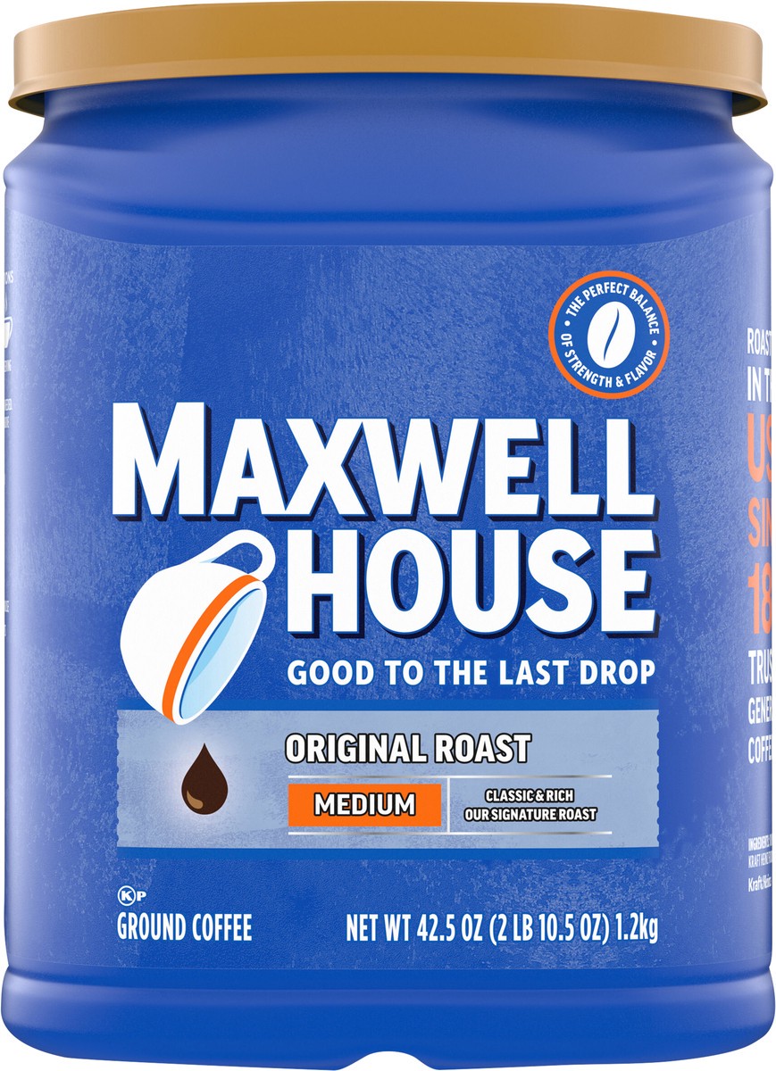 slide 8 of 9, Maxwell House Medium Roast Original Roast Ground Coffee- 42.5 oz, 42.5 oz