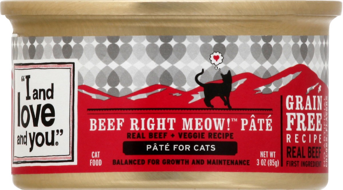 slide 6 of 11, I and Love and You Beef Right Meow! Pate Cat Food 3 oz, 24 ct; 3 oz