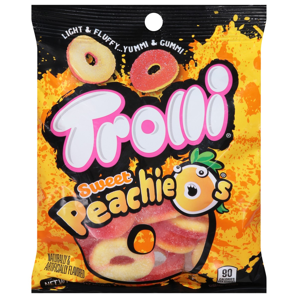 slide 1 of 2, Trolli Sweet Peachieos Gummi Candy 4.25 oz, 4.25 oz