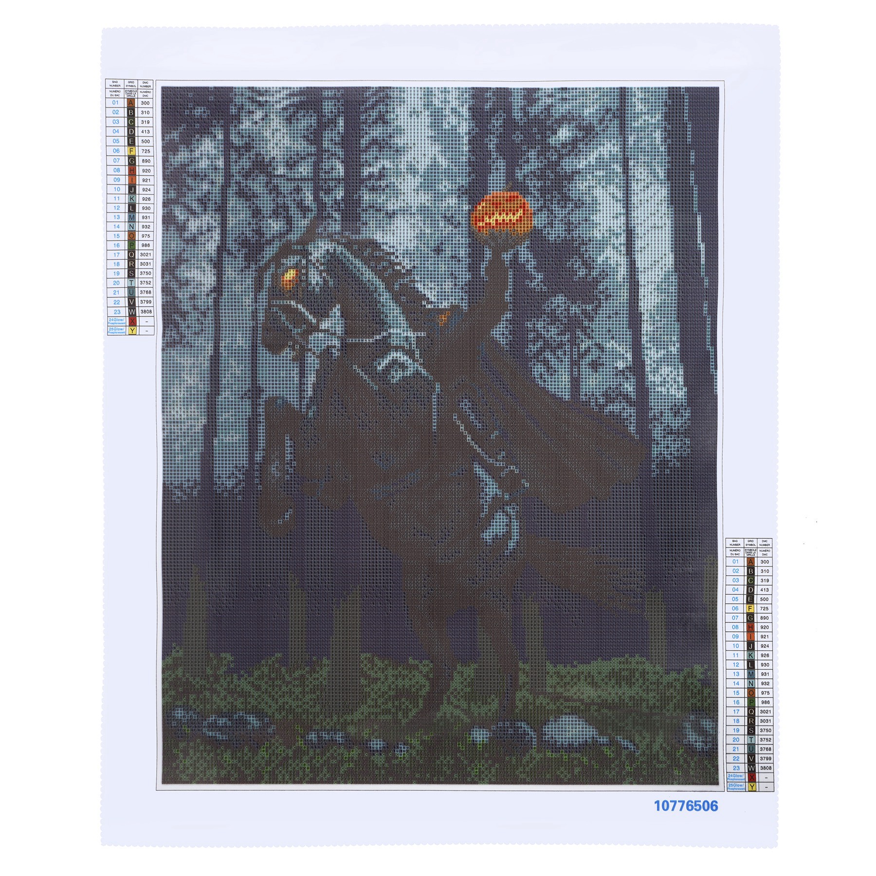 slide 4 of 4, 16" X 20" Headless Horseman Glow-In-The-Dark Diamond Art Kit By Make Market, 16 in x 20 in