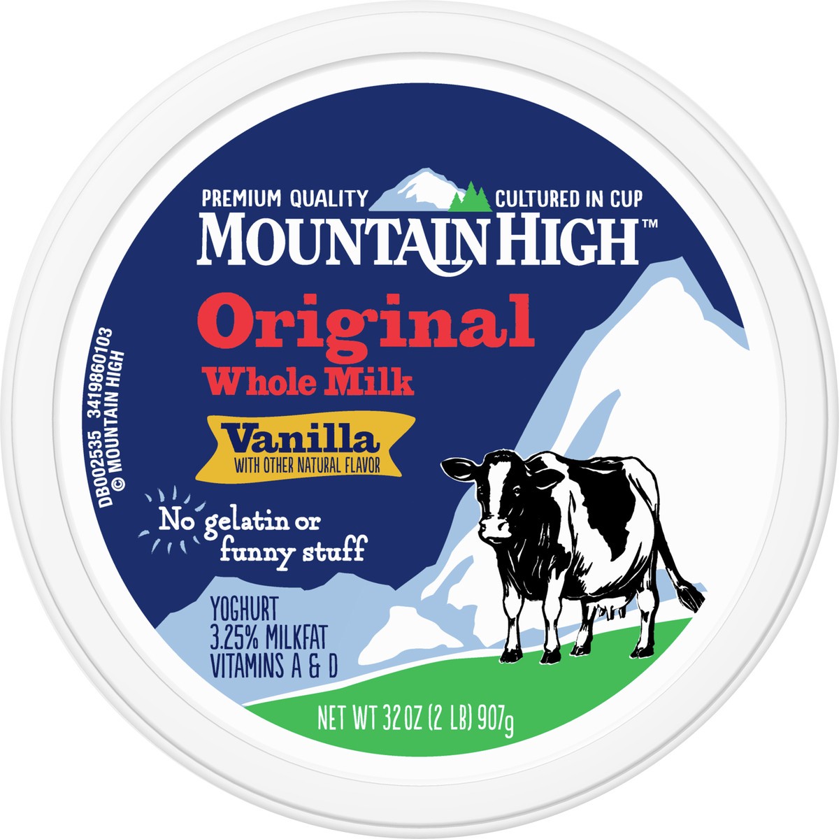 slide 8 of 9, Mountain High, Original Whole Milk Yogurt, Vanilla, Gluten Free Snacks, 32 OZ Yogurt Container, 32 oz