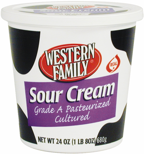 slide 1 of 1, Western Family Sour Cream, 24 oz