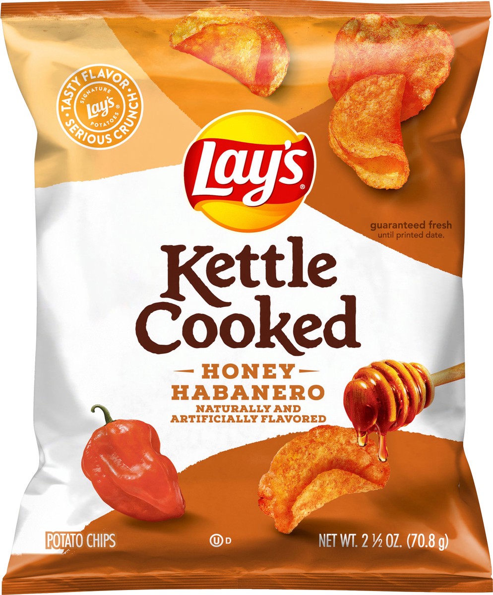 slide 8 of 8, Lay's Kettle Cooked Potato Chips Honey Habanero 2 1/2 Oz, 1 ct