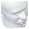 slide 18 of 21, FloraCraft Expanded Polystyrene Foam Male Head White, 6.25 in x 8.8 in x 10.3 in