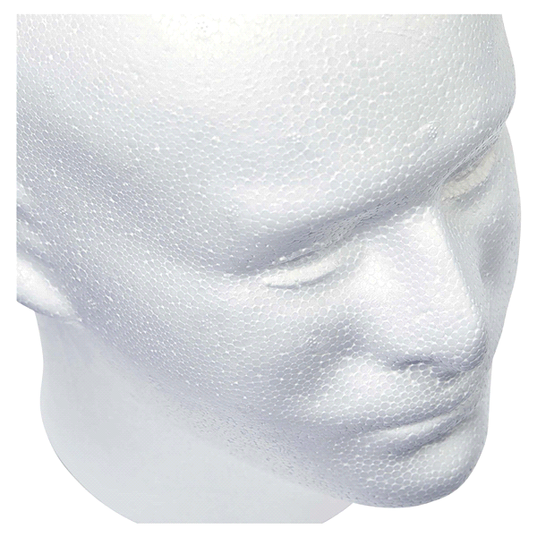 slide 4 of 21, FloraCraft Expanded Polystyrene Foam Male Head White, 6.25 in x 8.8 in x 10.3 in