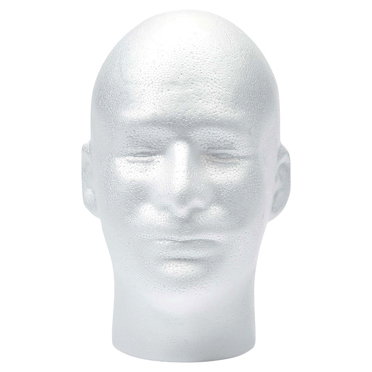 slide 1 of 21, FloraCraft Expanded Polystyrene Foam Male Head White, 6.25 in x 8.8 in x 10.3 in