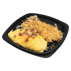 Ham & Cheese Omelet with Hashbrowns