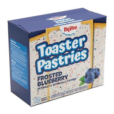 slide 1 of 1, Hy-Vee Frosted Toaster Pastries, Blueberry, 20.4 oz