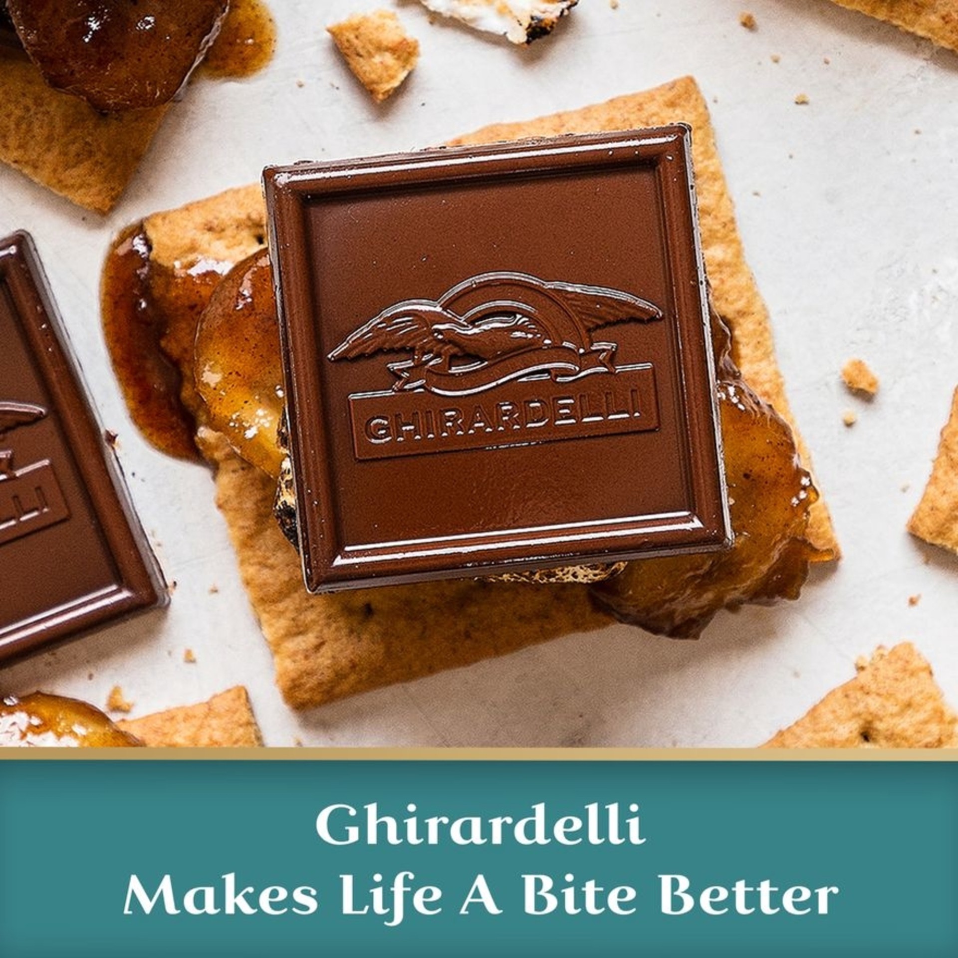 slide 6 of 8, GHIRARDELLI Milk Chocolate Sea Salt Caramel Chocolate Squares, 9 oz Bag, 9 oz