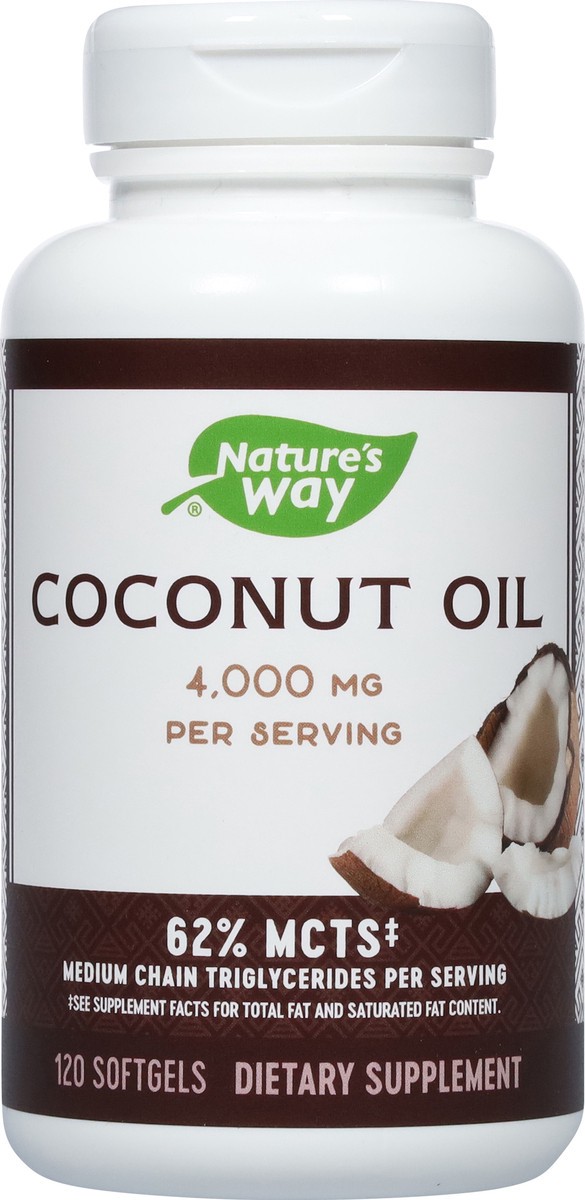 slide 5 of 9, Nature's Way Coconut Oil 120 Softgels, 120 ct