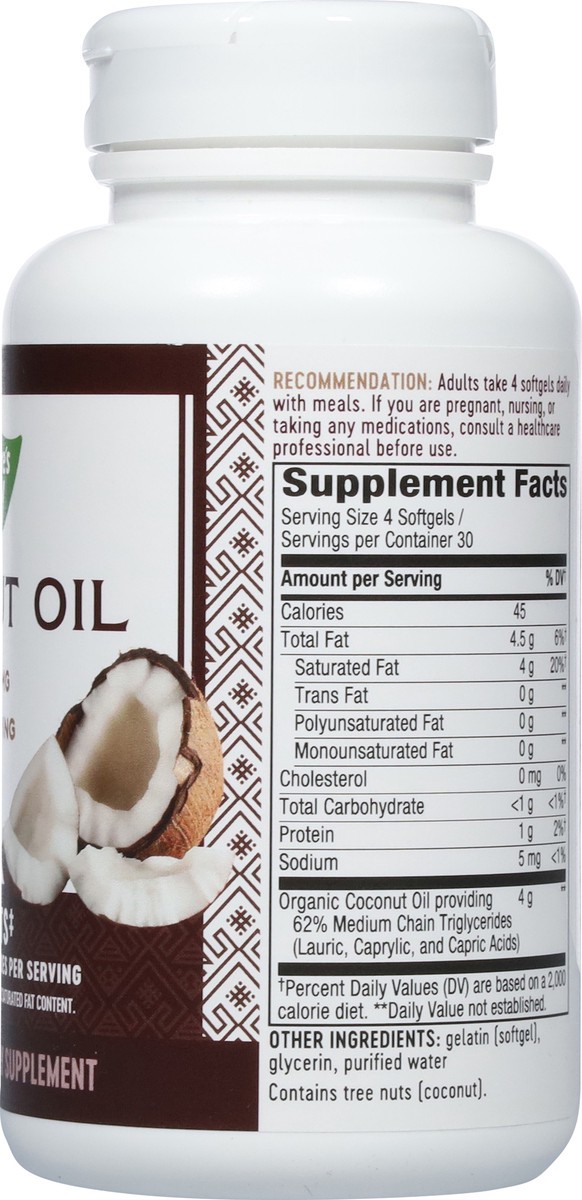 slide 2 of 9, Nature's Way Coconut Oil 120 Softgels, 120 ct