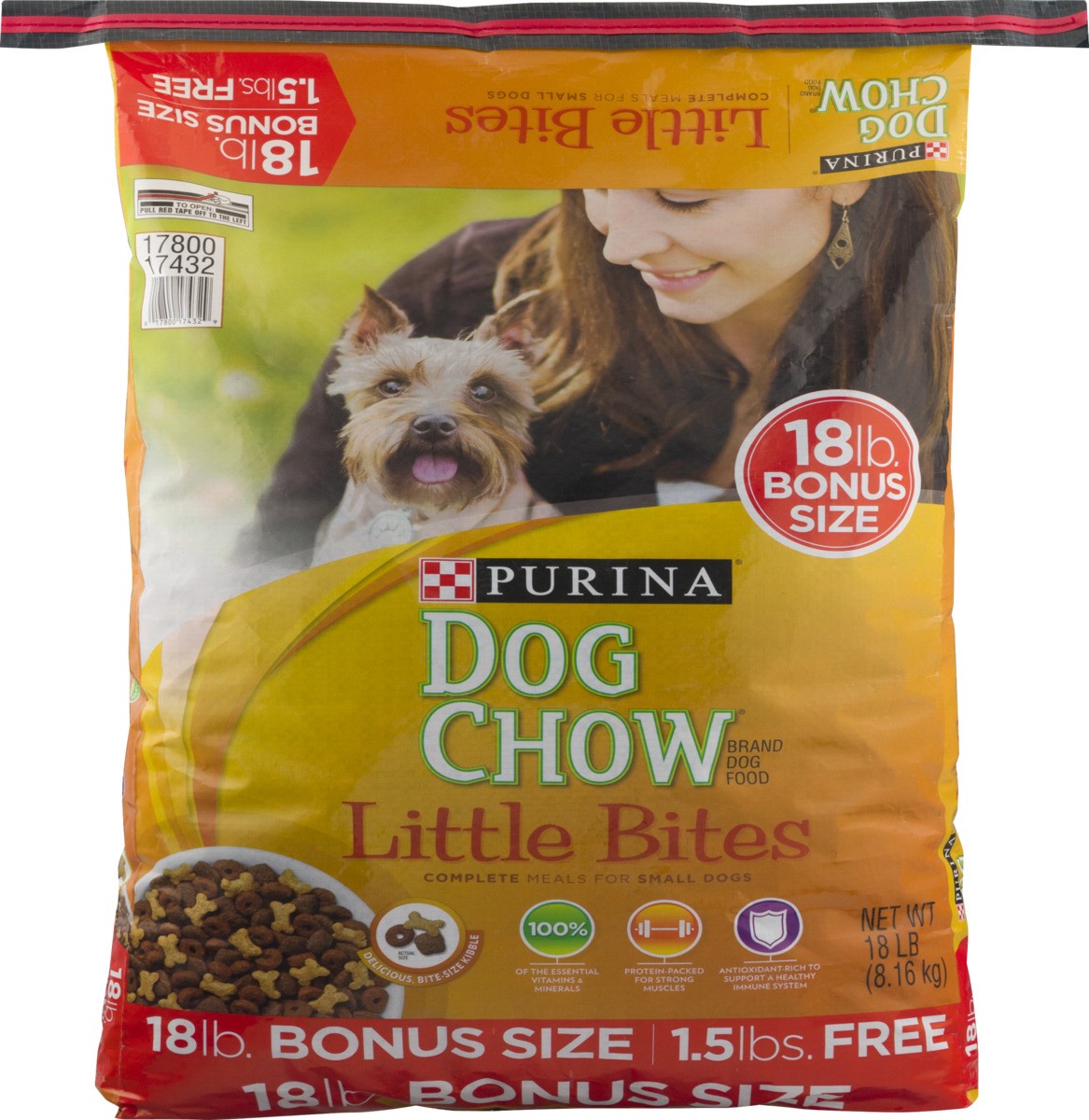 slide 8 of 9, Dog Chow Purina Dog Chow Small Dog Dry Dog Food Bonus Size, 18 lb