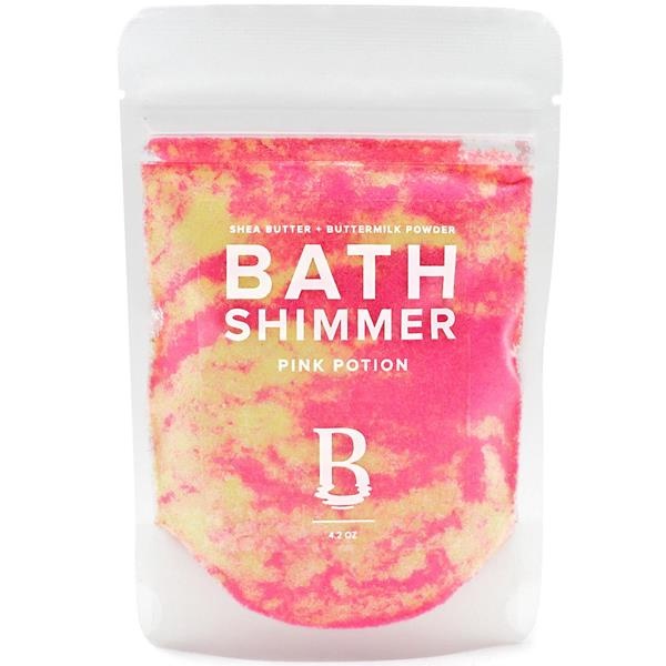 slide 1 of 1, Basin Pink Potion Bath Shimmer, 4.2 oz