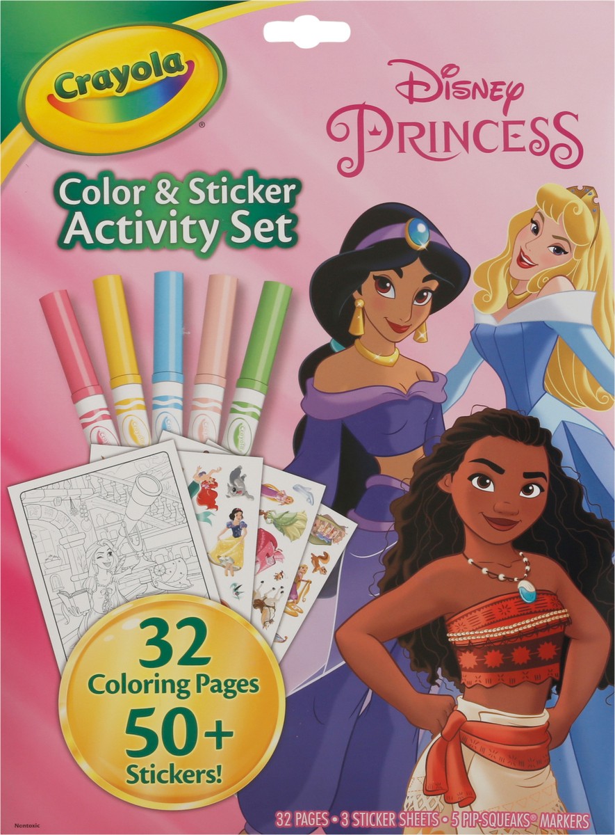 slide 7 of 10, Crayola Disney Princess Color & Sticker Activity Set 40 Pieces 1 ea, 1 ct