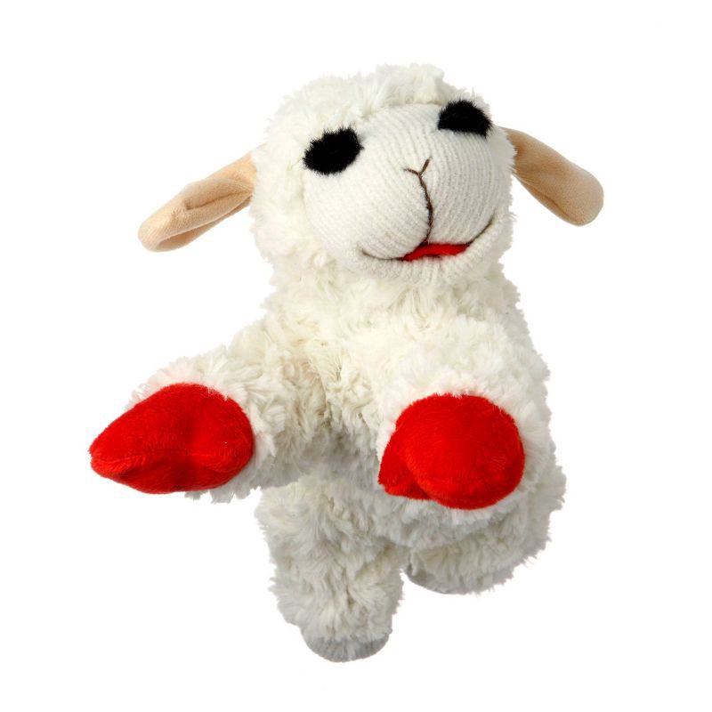 slide 1 of 3, Multipet Lamb Chop Dog Toy, 10.5 in