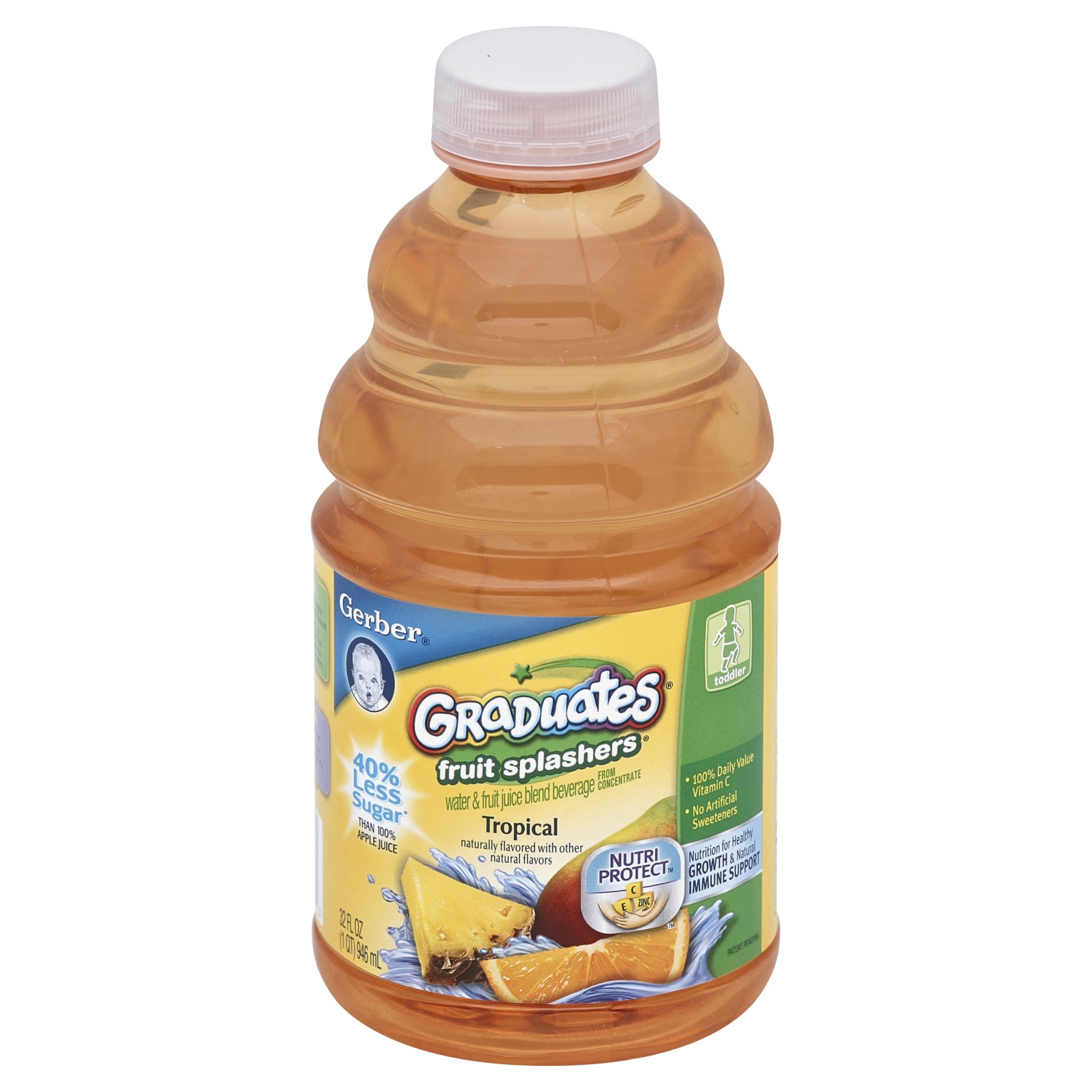 slide 1 of 1, Gerber Graduates Fruit Splashers Tropical Beverages, 6 ct; 32 fl oz