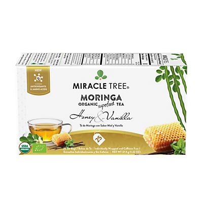 slide 1 of 1, Miracle Tree Honey & Vanilla OrganicMoringa Tea, 25 ct