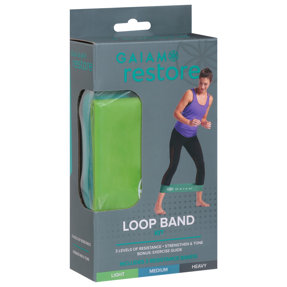 slide 2 of 9, Gaiam Restore Loop Band Kit 1 ea, 1 ea