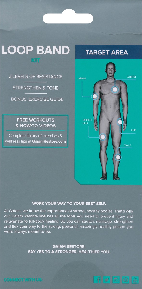 slide 8 of 9, Gaiam Restore Loop Band Kit 1 ea, 1 ea