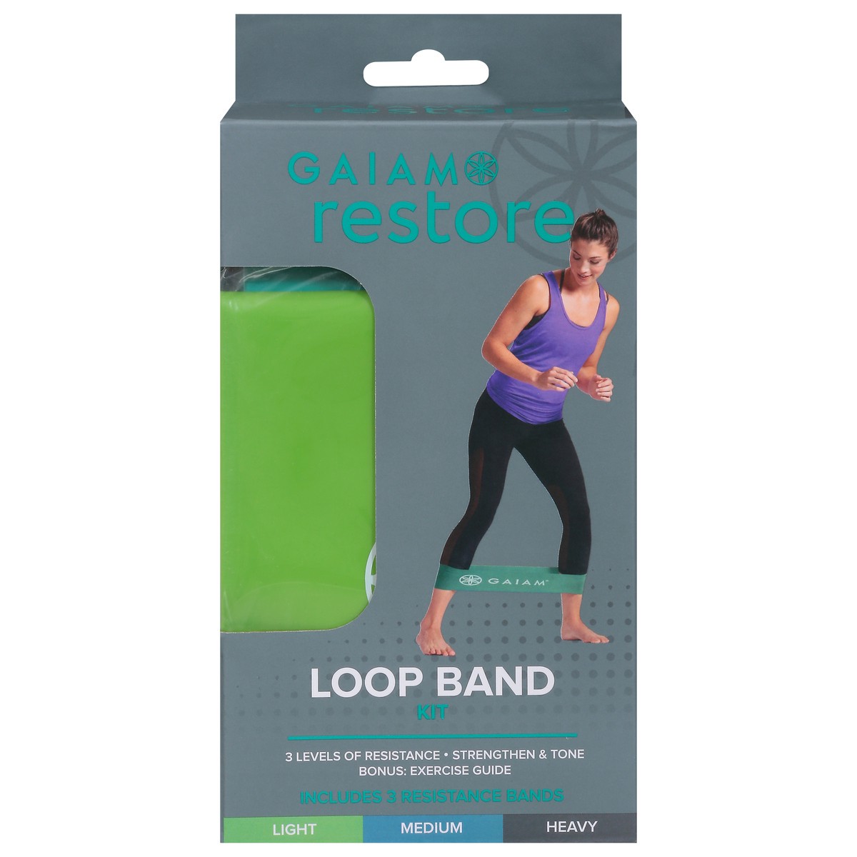 slide 9 of 9, Gaiam Restore Loop Band Kit 1 ea, 1 ea