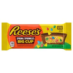 Reese's King Size Big Cup With Sprinkles Milk Chocolate Peanut Butter Cups, 2.6 oz