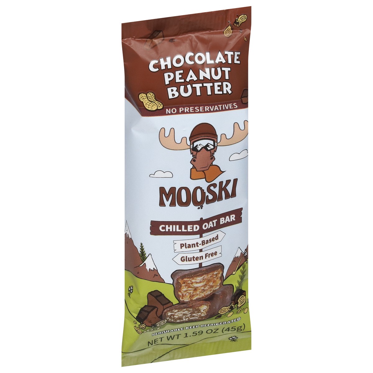 slide 10 of 14, Mooski Chilled Chocolate Peanut Butter Oat Bar 1.59 oz, 1.59 oz