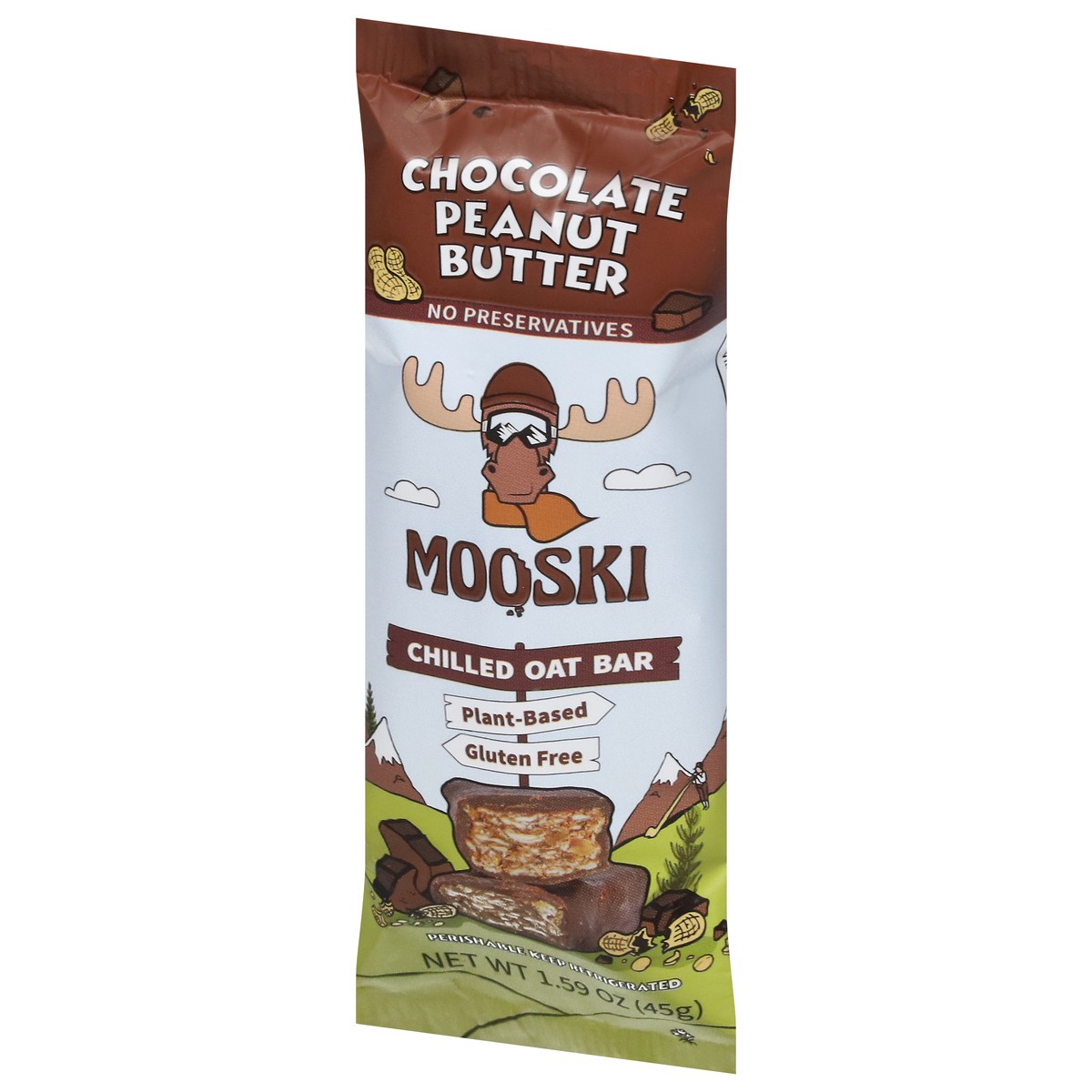 slide 11 of 14, Mooski Chilled Chocolate Peanut Butter Oat Bar 1.59 oz, 1.59 oz